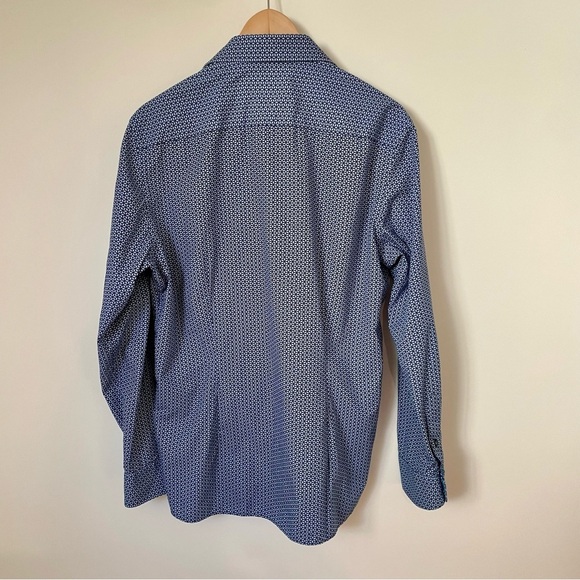 Ted Baker Endurance Slim Fit Cotton Button Down Dress Shirt Blue Size 16.5" - Picture 7 of 8